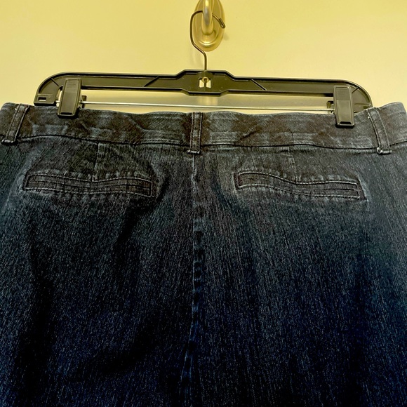 JM COLLECTION JEANS 12 STRAIGHT DRK WASH 5 POCKET FLAT FRONT STRETCH EXCELLENT - Picture 8 of 9